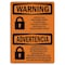 Signmission OSHA Lockout Machinery Prior Servicing Bilingual 10in X 7in Rigid Plastic, 10" W, 7" H, Landscape OS-WS-P-710-L-12669 - alternate 1
